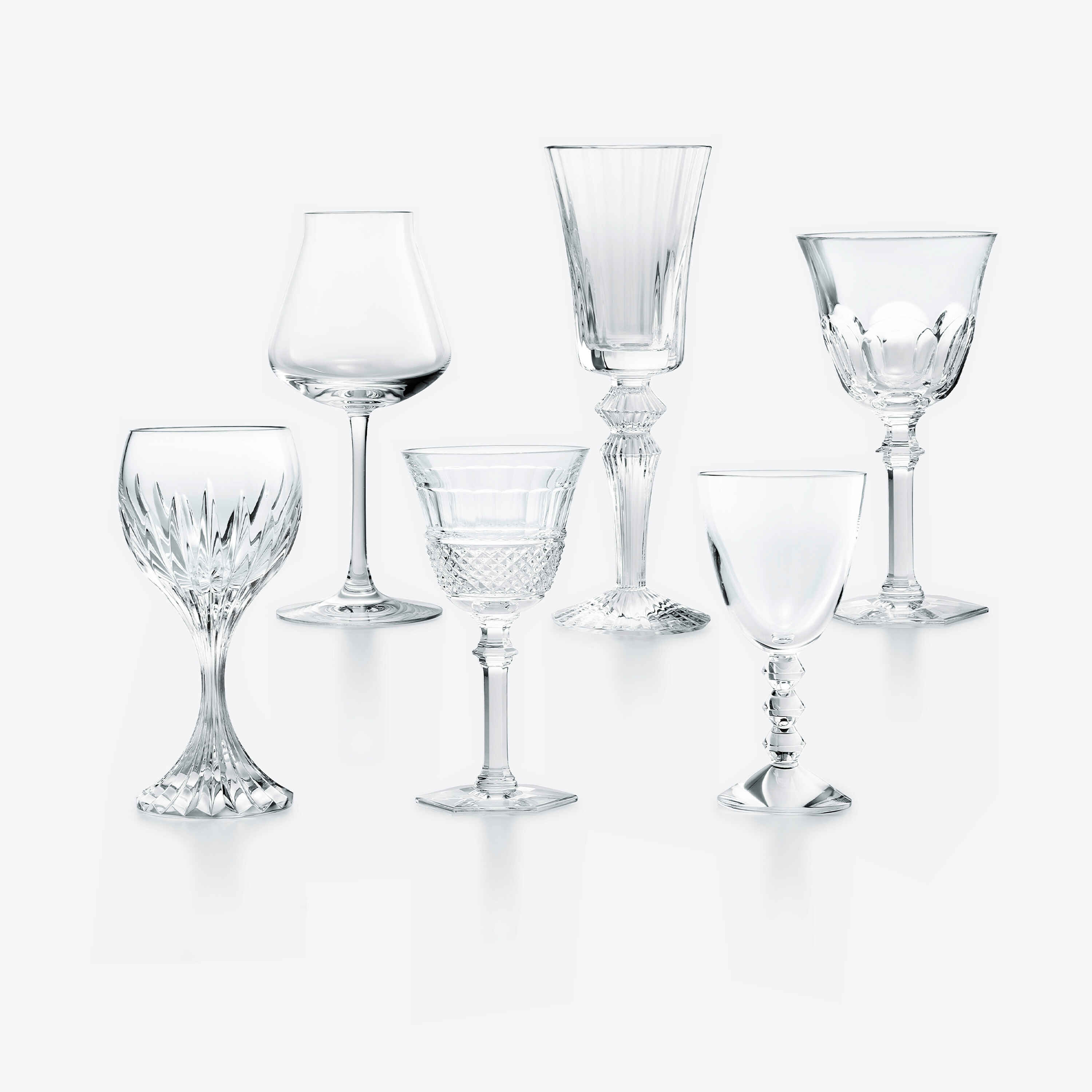Lot - THIRTY-SIX BACCARAT CRYSTAL PERFECTION WINE GLASSES AND
