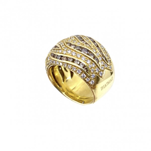 Damiani Yellow Gold Diamond Ring- 00074