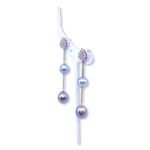 Damiani White Gold Diamond Colored Pearl Earrings- 00356