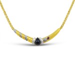 Ruby, Diamond and Sapphire Necklace 