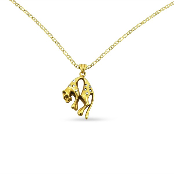 18K Yellow Gold and Diamond Chain