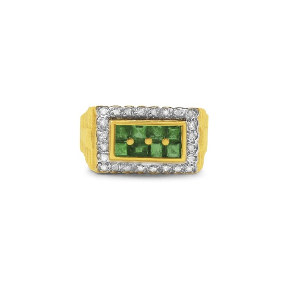 Emerald Diamond 14k Gold Ring 