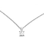 14k White Gold Diamond Necklace 